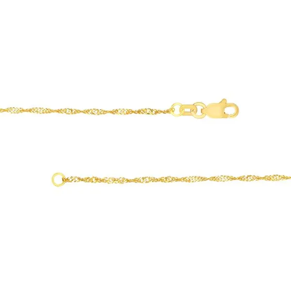14KY Gold 1.4mm Singapore Link Chain 24