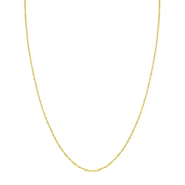 14KY Gold 1.4mm Singapore Link Chain 24