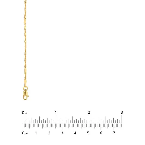 14KY Gold 1.75mm Flat Saturn Singapore Link Chain 18