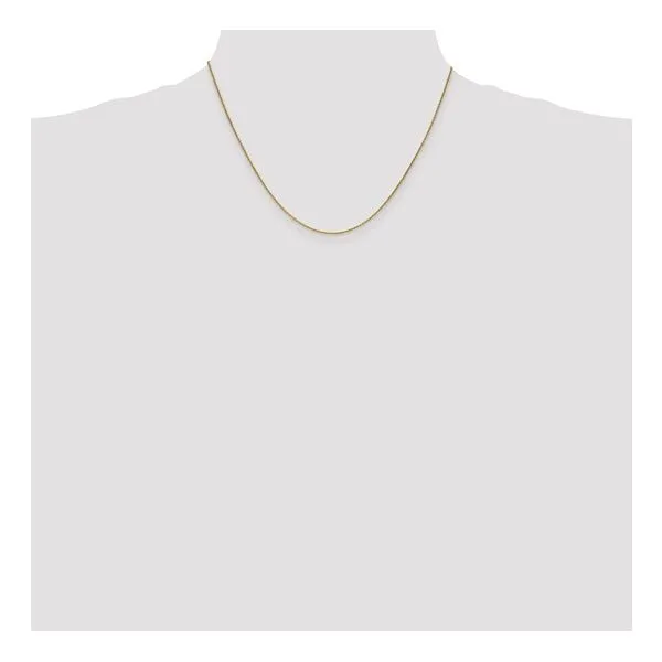 14K Yellow Gold 1 mm Round Open Link Cable Chain 18