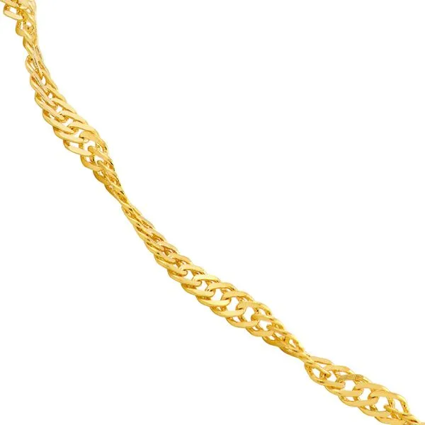 14KY Gold 1.15 mm Singapore Link Chain 20