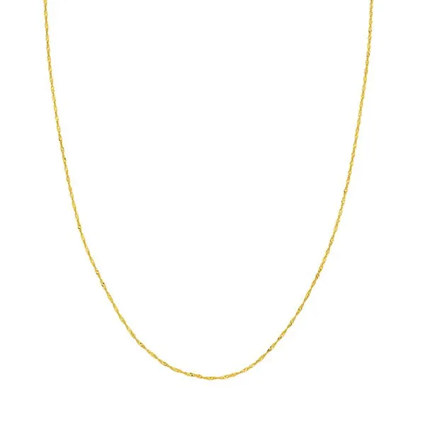 14KY Gold 1.15 mm Singapore Link Chain 20