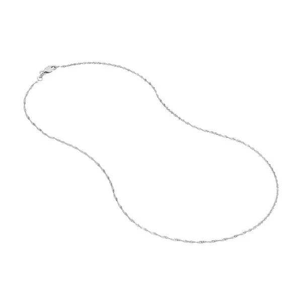 14KW Gold 1.15 mm Singapore Link Chain 20