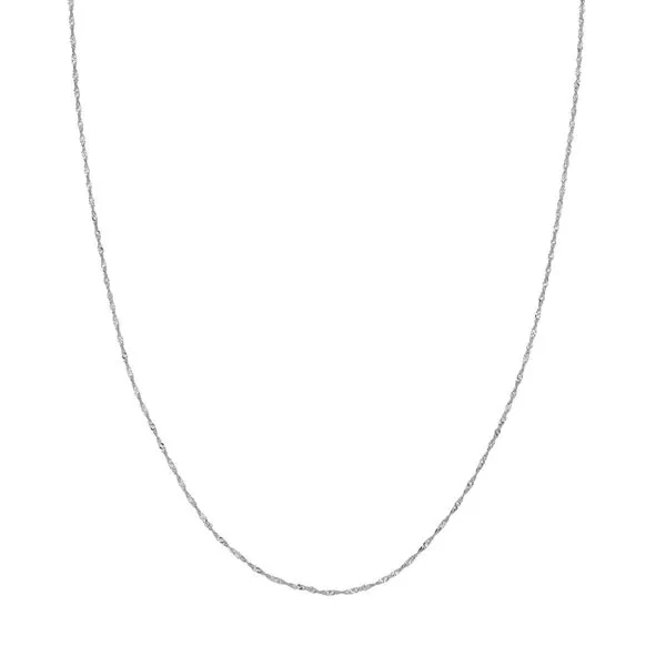 14KW Gold 1.15 mm Singapore Link Chain 20