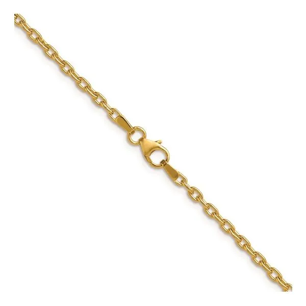 14KY Gold 2.4 mm Open Elongated Cable Chain 20