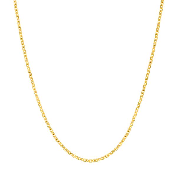 14KY Gold 1.05 mm Diamond Cut Cable Chain 16-18