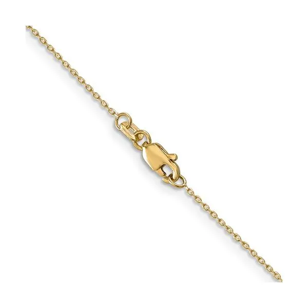 14K Yellow Gold 0.8 mm Diamond-cut Cable Chain 16