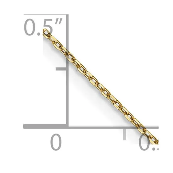 14K Yellow Gold 0.8 mm Diamond-cut Cable Chain 16