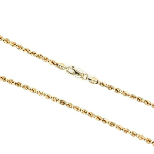 14K Yellow Gold 3.2 MM Rope Chain 17