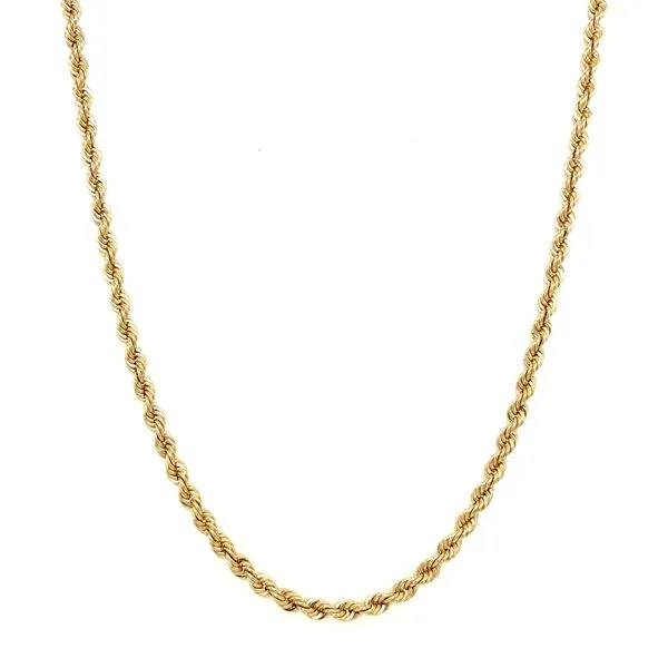 14K Yellow Gold 3.2 MM Rope Chain 17