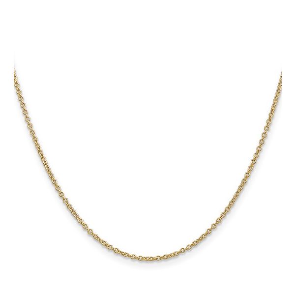 14KY Gold 1.4 mm Round Open Wide Link Cable Chain 18