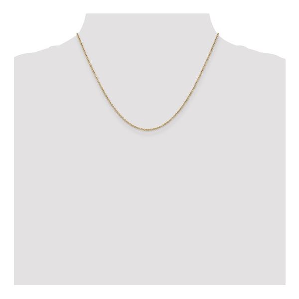 14KY Gold 1.4 mm Round Open Wide Link Cable Chain 18