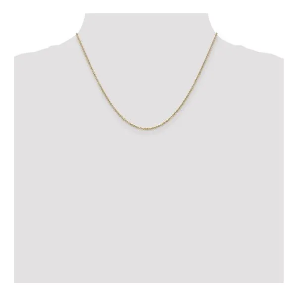 14KY Gold 1.4 mm Round Open Wide Link Cable Chain 18