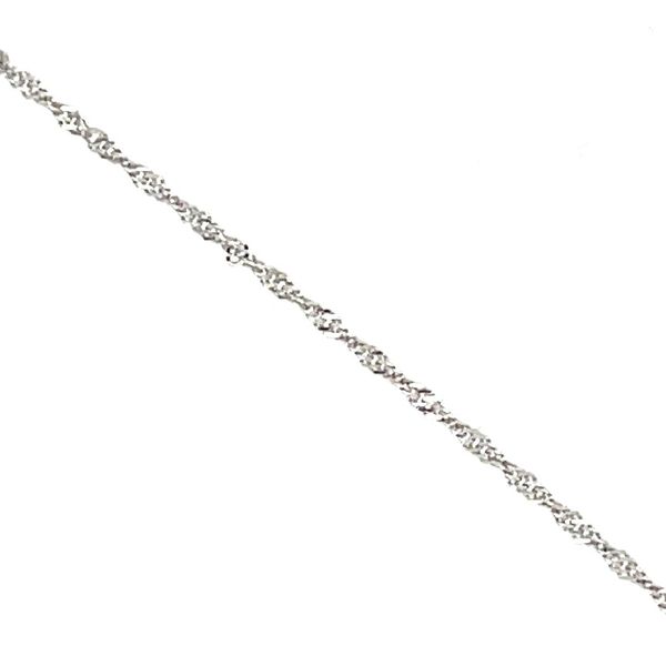 14K White Gold 1 mm Singapore 3.5