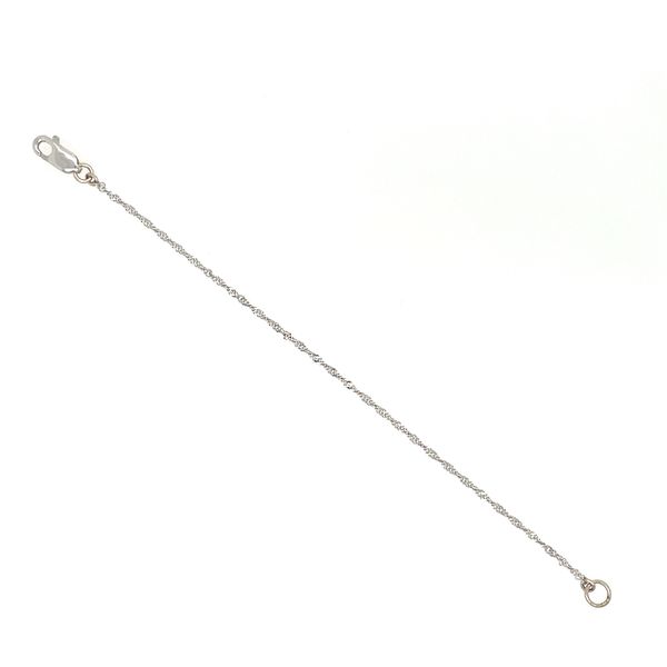 14K White Gold 1 mm Singapore 3.5