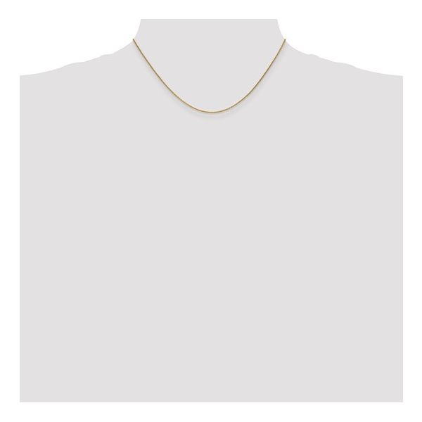 14K Yellow Gold 1 mm Round Open Link Cable Chain 16