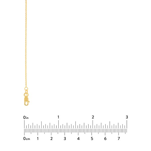 14KY Gold 1.05 mm Diamond Cut Cable Chain 16-18