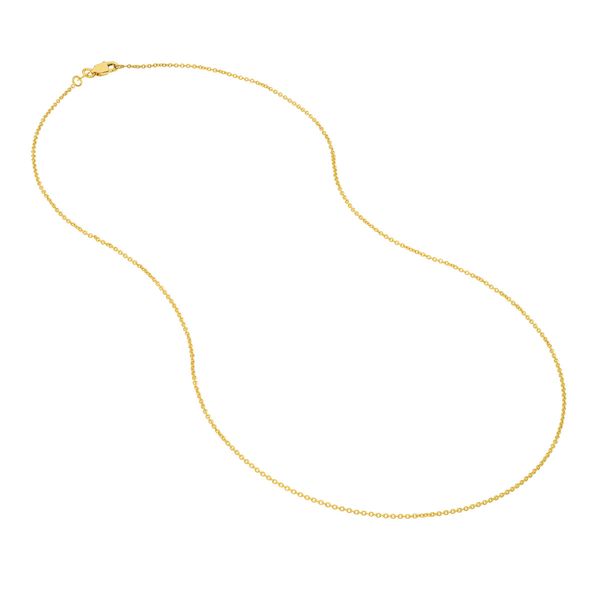 14KY Gold 1.2 mm Open Cable Chain 18