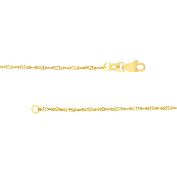 14KY Gold 1.4 mm Singapore Link Chain 20