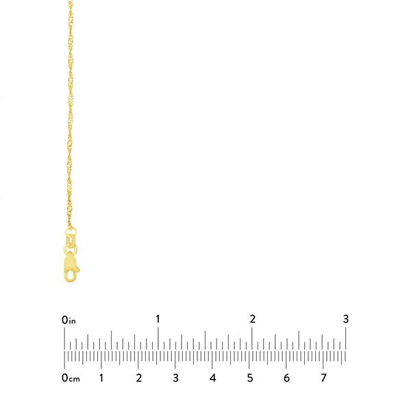 14KY Gold 1.4 mm Singapore Link Chain 20