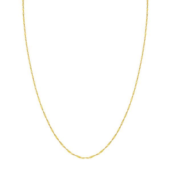 14KY Gold 1.4 mm Singapore Link Chain 20