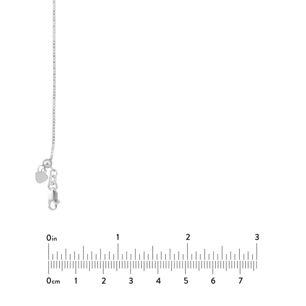 14KW Gold 0.96 mm Adjustable Box Chain 22