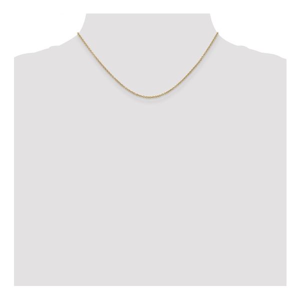 14KY Gold 1.4 mm Round Open Wide Link Cable Chain 16