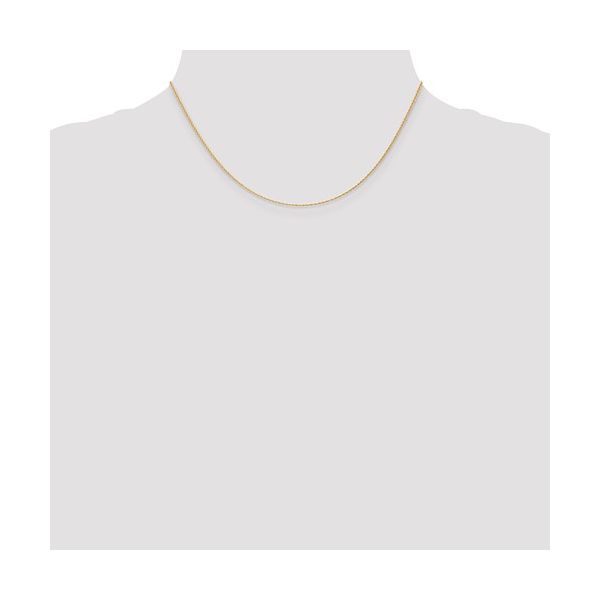 14K Yellow Gold 1.1 mm Baby Rope Chain 16