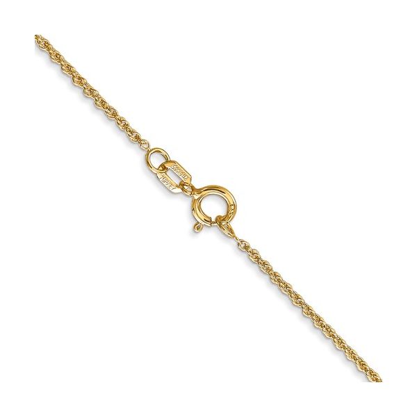 14K Yellow Gold 1.1 mm Baby Rope Chain 16