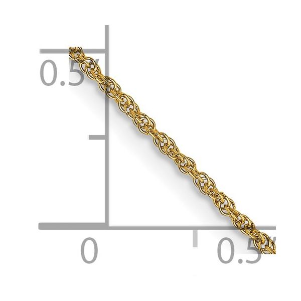 14K Yellow Gold 1.1 mm Baby Rope Chain 16