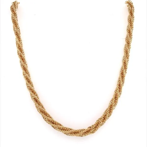 Estate: 14K Yellow Gold Open Rope Necklace - 18