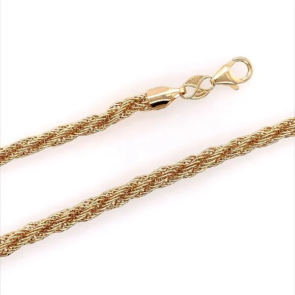 Estate: 14K Yellow Gold Open Rope Necklace - 18