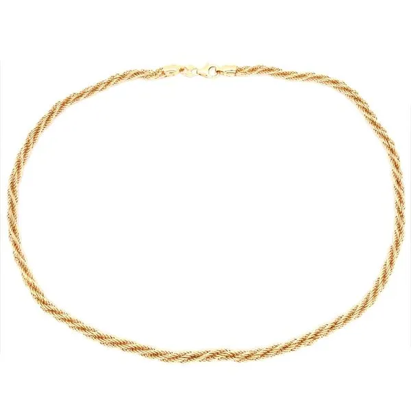 Estate: 14K Yellow Gold Open Rope Necklace - 18