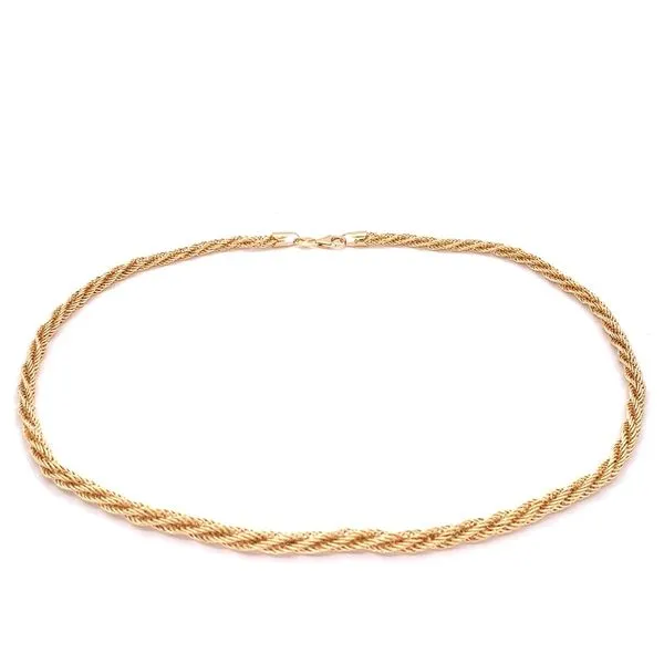 Estate: 14K Yellow Gold Open Rope Necklace - 18