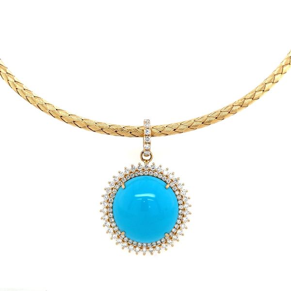 18K Yellow Gold 3.5 MM Flexible Woven Collar Necklace 18