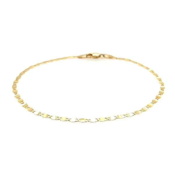 14KY Gold 2.7 mm Mirror Link Bracelet 7.5