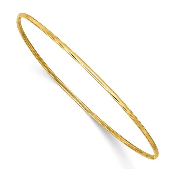 14KY Gold 1.5 mm Polished Slip-on Bangle Bracelet Franzetti Jewelers Austin, TX