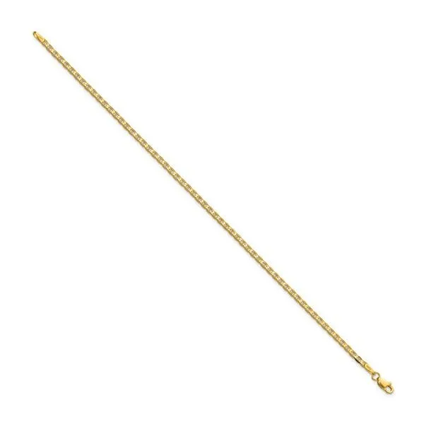 14KY Gold 2.4 mm Concave Anchor Bracelet - 7