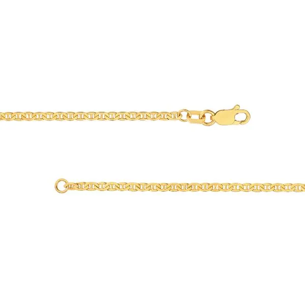 14KY Gold 1.85 mm Mariner Bracelet - 7.25