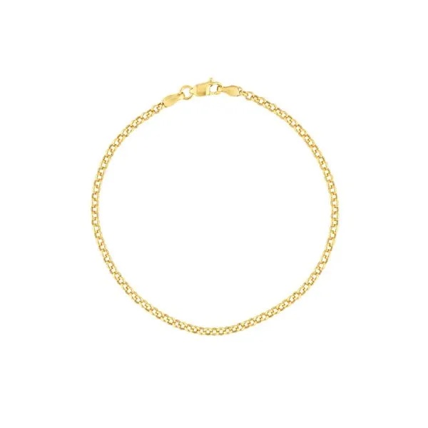 14KY Gold 2.5 mm Rolo Bracelet - 7.25