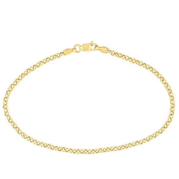 14KY Gold 2.5 mm Rolo Bracelet - 7.25