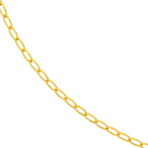 14KY Gold 2.25 mm Long Link Curb Bracelet - 7.25