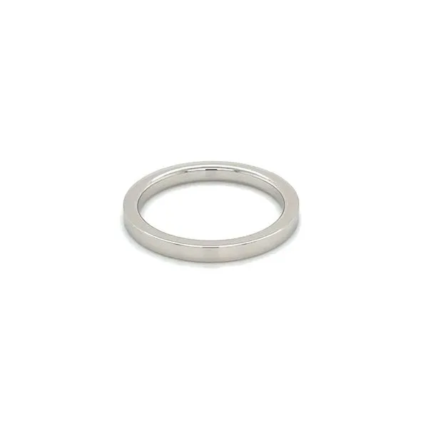 Platinum 2 MM Flat Outside Comfort Fit Band Image 3 Franzetti Jewelers Austin, TX