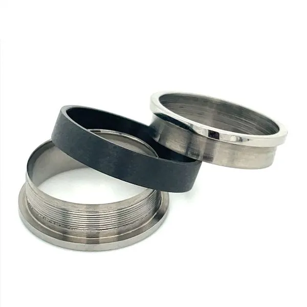 Unique Titanium TWIST Wedding Band Outer Portion Image 2 Franzetti Jewelers Austin, TX