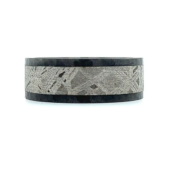 8 MM Zirconium Band with Meteorite Inlay Franzetti Jewelers Austin, TX