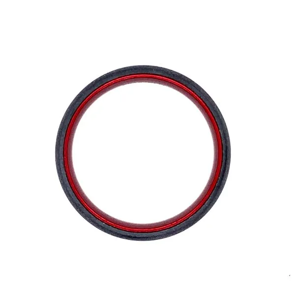 7 MM Zirconium Band with Satin Finish & Red Sleeve Image 4 Franzetti Jewelers Austin, TX