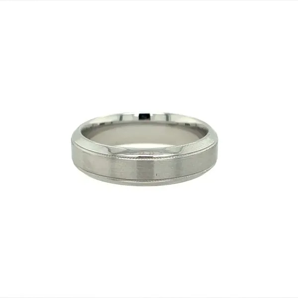 6 MM Cobalt High Bevel Band with Milgrain & Satin Finish Franzetti Jewelers Austin, TX