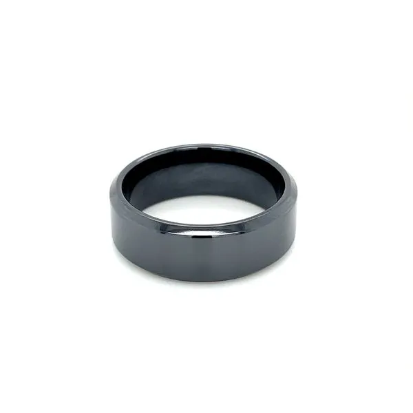 8 MM High Bevel Zirconium Band with Polished Finish Image 3 Franzetti Jewelers Austin, TX