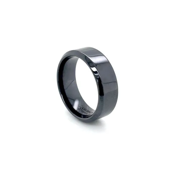 8 MM High Bevel Zirconium Band with Polished Finish Image 4 Franzetti Jewelers Austin, TX