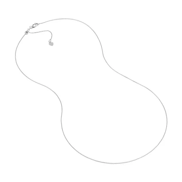 Sterling Silver 0.9 mm Adjustable Cable Chain 22 Image 3 Franzetti Jewelers Austin, TX